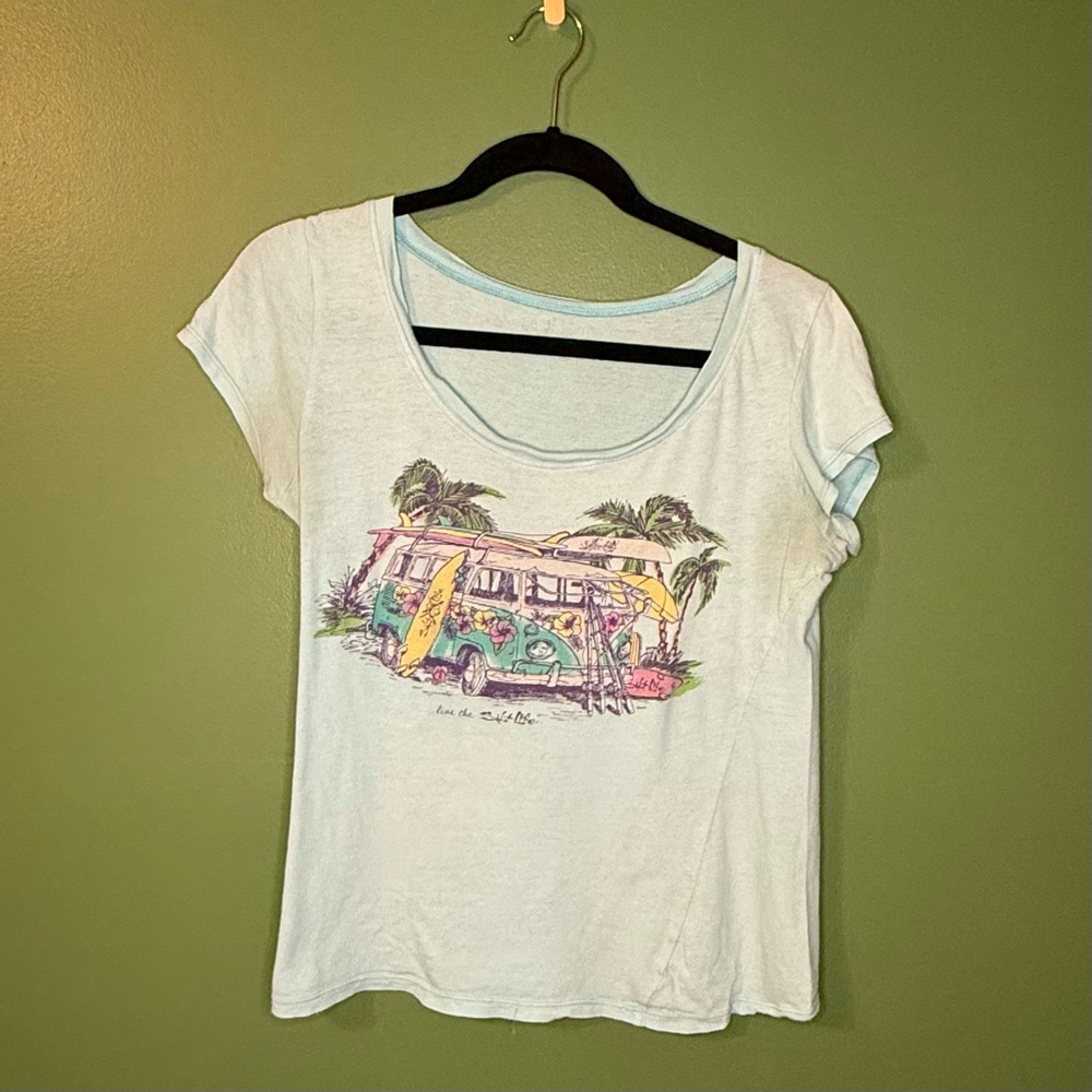 Women's Light Blue Graphic Tee